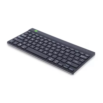 R-Go Tools Ergonomische Tastatur R-Go Compact Break, kompakte Tastatur mit Pausen-Software, QWERTY (US), Bluetooth, schwarz