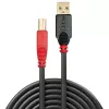Lindy 10m USB 2.0 Aktivkabel Typ A auf B, 10 m, USB A, USB B, USB 2.0, Stecker/Stecker, Schwarz, Rot