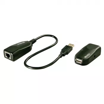 Lindy 50m USB 2.0 Cat.6 Extender, Netzwerk-Sender & -Empfänger, 50 m, 480 Mbit/s, Cat5, Cat5e, Cat6, LG-8311, Schwarz