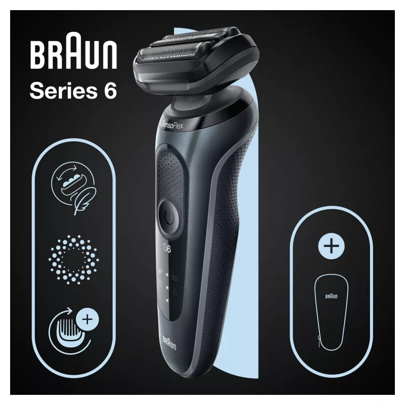 Braun Series 6 61-N1000s Folienrasierer Schwarz, Grau