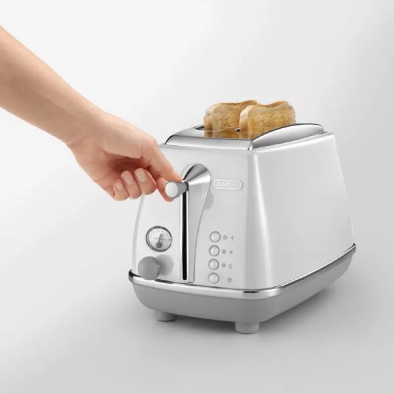 Toaster De’Longhi CTOC2103.W 2 Scheiben 900 W Weiß Edelstahl
