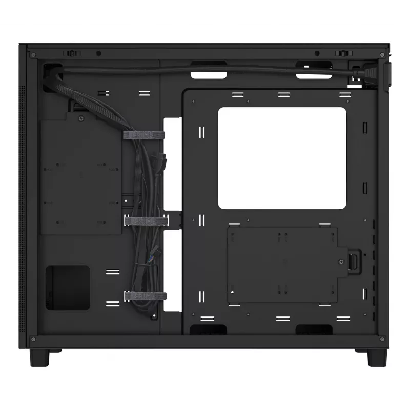 ASUS PRIME AP303 TG 90DC00V0-B39010 Midi-Tower PC-Gehäuse, ATX/Micro-ATX/Mini-ITX, Tempered Glass, 2x USB 3.2, ohne Netzteil, schwarz