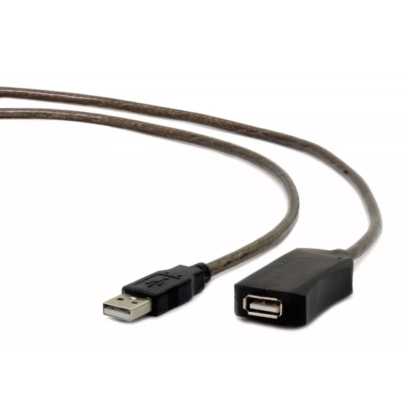 GEMBIRD Aktives USB 2.0-Verlängerungskabel, 10 m - Schwarz