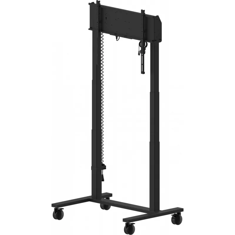 iiyama MD-CAR2031-B1 elektrischer Bodenlift auf Rollen für Displays 55–105 Zoll, max. 120 kg, VESA 800x600, Höhe 850–1800 mm, Schwarz