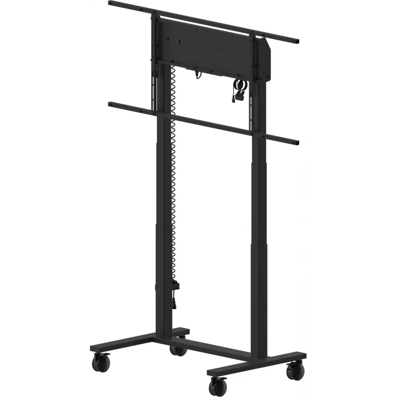 iiyama MD-CAR2031-B1 elektrischer Bodenlift auf Rollen für Displays 55–105 Zoll, max. 120 kg, VESA 800x600, Höhe 850–1800 mm, Schwarz