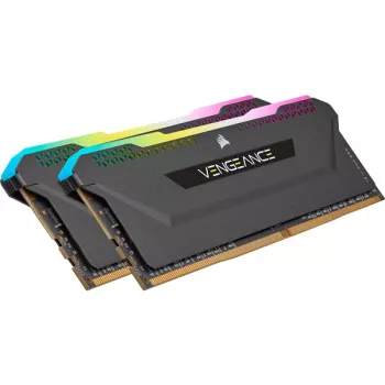 CORSAIR Arbeitsspeicher 16GB DDR4 3200MHz C16 (2x8GB) Vengeance RGB Pro Schwarz