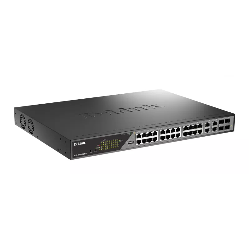 D-Link DSS-200G-28MP Netzwerk-Switch Managed L2 Gigabit Ethernet (10/100/1000) Power over Ethernet (PoE) 1U Grau