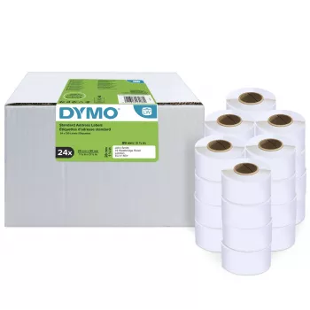 DYMO Authentic LabelWriter Adressetiketten | 28 mm x 89 mm | 24 Rollen mit 130 Easy-Peel-Etiketten (3120 Etiketten) | Selbstklebend | für LabelWriter Etikettendrucker