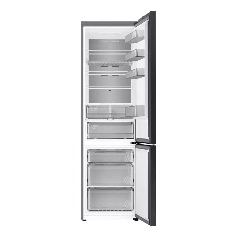 Samsung RL38C7B5BB1/EG Bespoke freistehende Kühl-Gefrierkombination, 387 l (273 l + 114 l), 203 cm, Energieeffizienzklasse B, SmartThings, Edelstahl dunkel