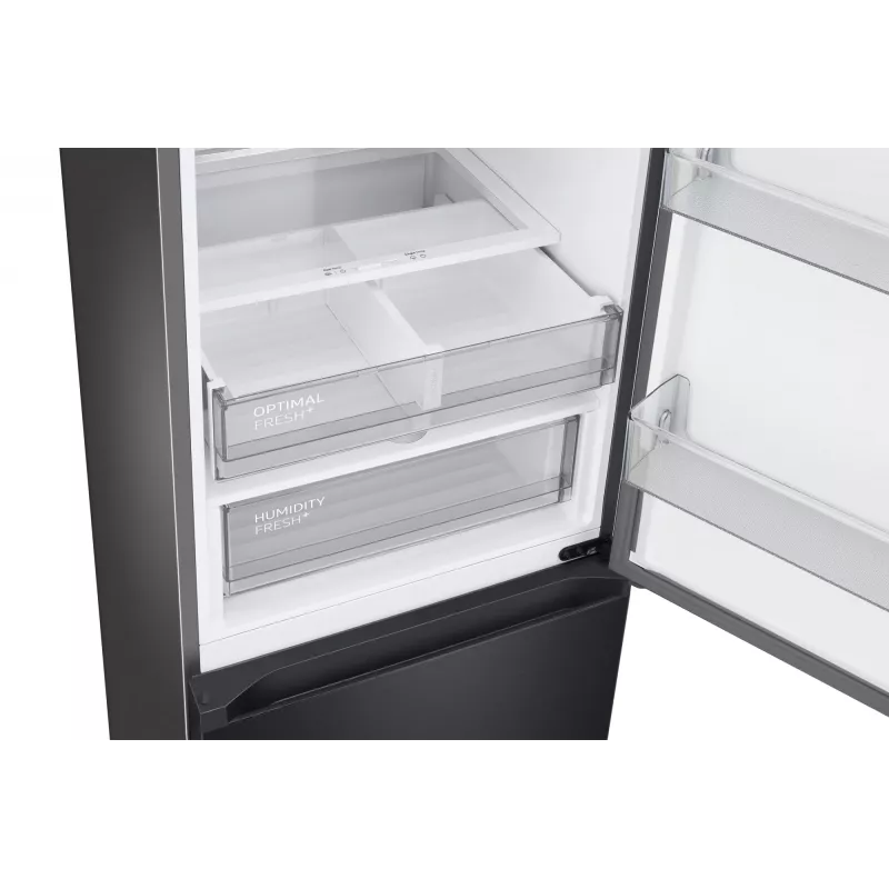 Samsung RL38C7B5BB1/EG Bespoke freistehende Kühl-Gefrierkombination, 387 l (273 l + 114 l), 203 cm, Energieeffizienzklasse B, SmartThings, Edelstahl dunkel
