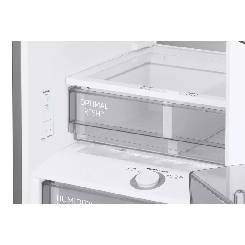Samsung RL38C7B5BB1/EG Bespoke freistehende Kühl-Gefrierkombination, 387 l (273 l + 114 l), 203 cm, Energieeffizienzklasse B, SmartThings, Edelstahl dunkel