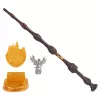 Wizarding World Harry Potter, 30,5 cm Magischer Sammlerzauberstab Albus Dumbledore mit Ständer & Druckguss-Icon, Magische Geschöpfe, Kostümzubehör