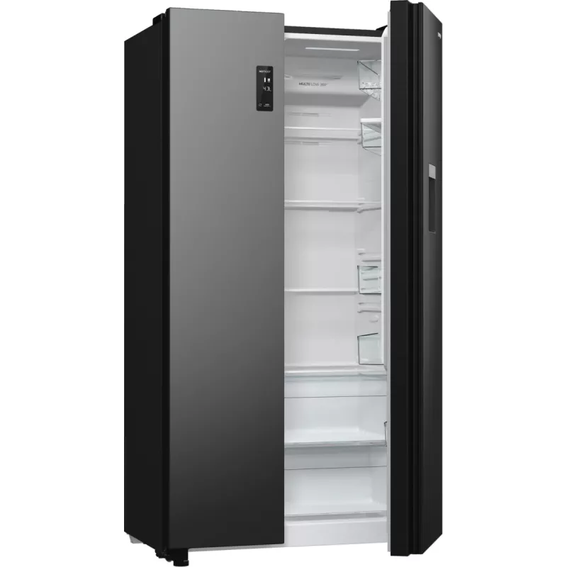 Gorenje NRR9185EABXLWD Side-by-Side Kühl-Gefrierkombination, 547 l (355 l + 192 l), ConvertActive, Energieeffizienzklasse E, Edelstahl dunkel