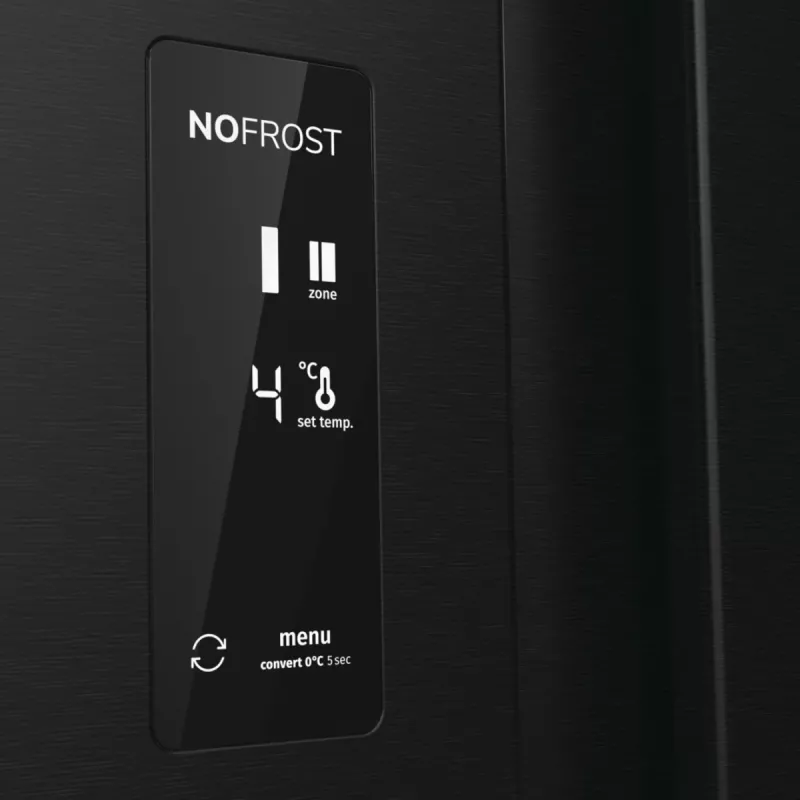 Gorenje NRR9185EABXLWD Side-by-Side Kühl-Gefrierkombination, 547 l (355 l + 192 l), ConvertActive, Energieeffizienzklasse E, Edelstahl dunkel
