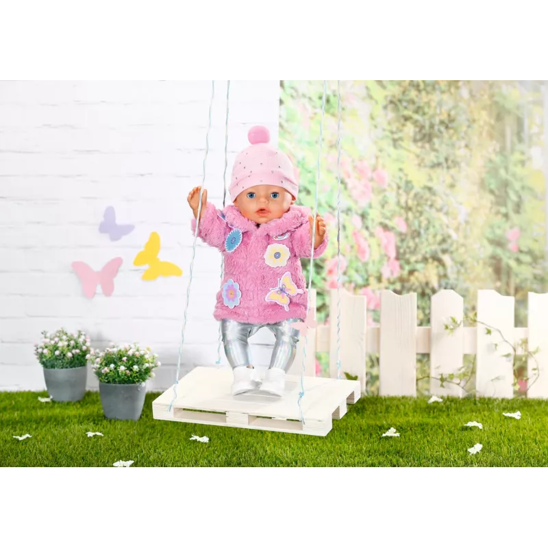 Puppenkleidungsset BABY born Pinkes Mantelset 43 cm zusammenklappbar