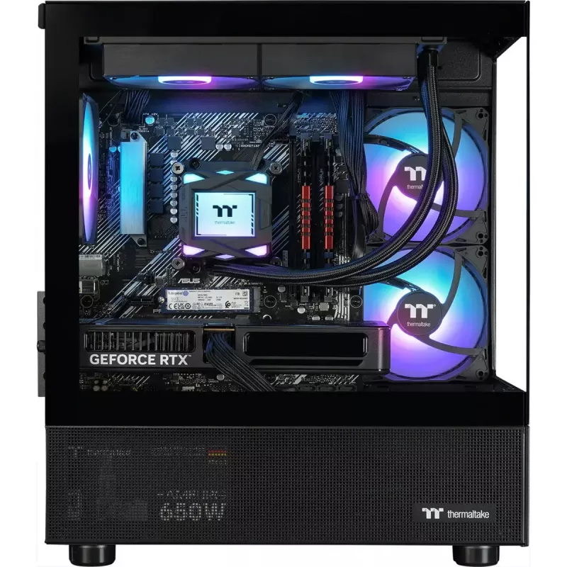 Desktop-Gaming-PC THERMALTAKE FTW A-Line LCS 5060 schwarz/transparent mit Windows 11 Pro