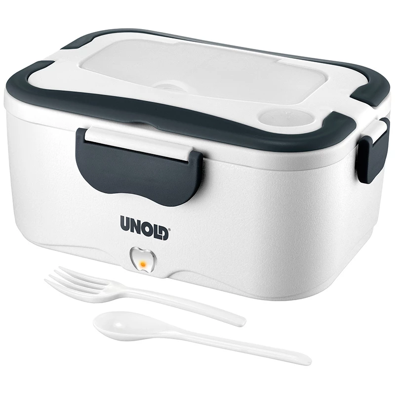 Unold 58850 elektrische Lunchbox 1,5 l, Edelstahlbehälter, weiß