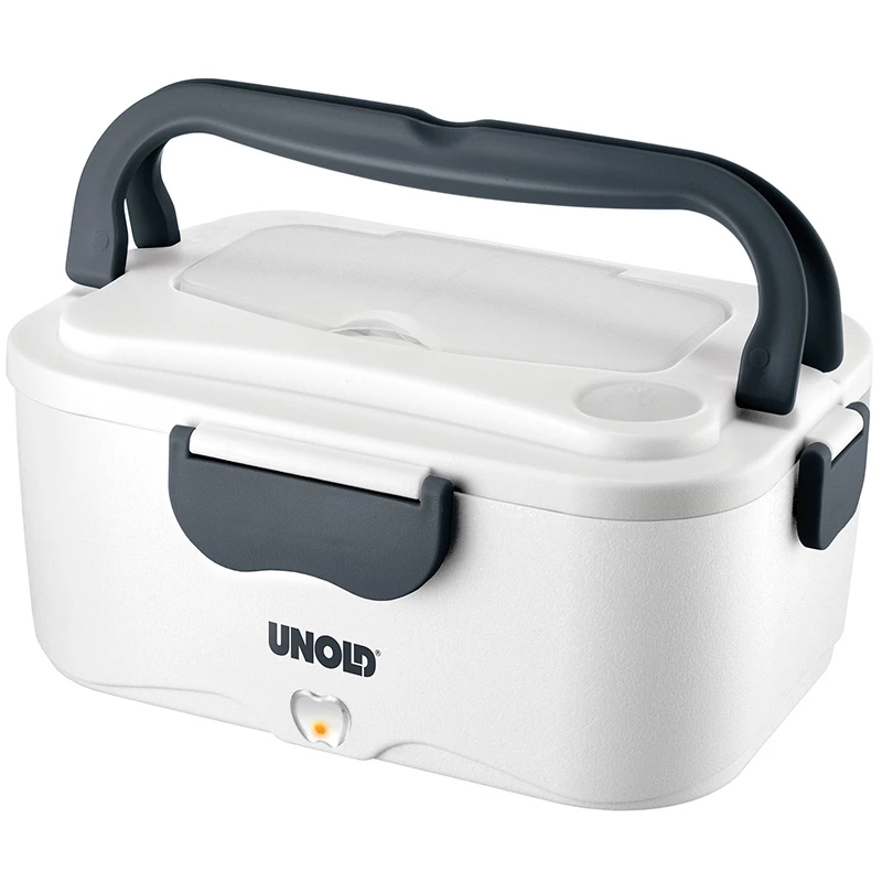 Unold 58850 elektrische Lunchbox 1,5 l, Edelstahlbehälter, weiß