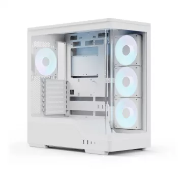PC-Gehäuse AEROCOOL Geh Midi P500A Weiß — Midi-Tower ATX-Gehäuse, weiße Oberfläche