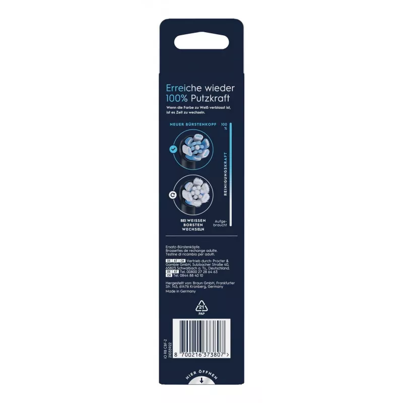 Oral-B iO Ultimate Clean Aufsteckbürsten, 2 Stück, schwarz
