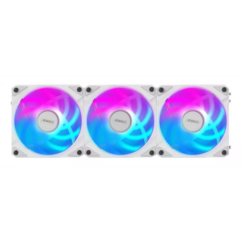 Gigabyte AORUS EZ CHAIN FAN 120 ICE Gehäuselüfter, 3er-Pack, 120 mm, Weiß, GP-ECFAN1203 ICE