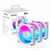 Gigabyte AORUS EZ CHAIN FAN 120 ICE Gehäuselüfter, 3er-Pack, 120 mm, Weiß, GP-ECFAN1203 ICE