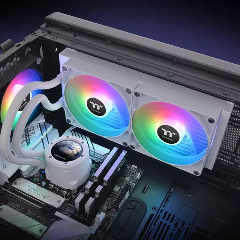 Thermaltake TH280 V2 Ultra ARGB Sync Snow Edition All-in-One-Wasserkühlung für CPU, 3,02 mmH2O, Weiß