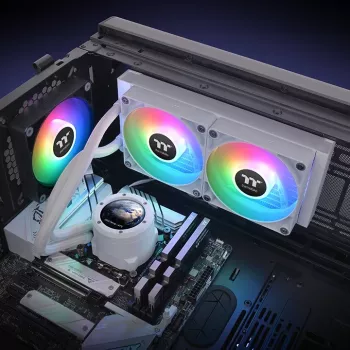 THERMALTAKE Wasserkühlung – TH240 V2 Ultra ARGB Sync All-In-One Flüssigkeitskühler – White Edition