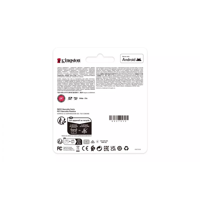 Kingston Technology 256GB micSDXC Canvas Select Plus Gen3 150R A1 Einzelpackung w/o ADP