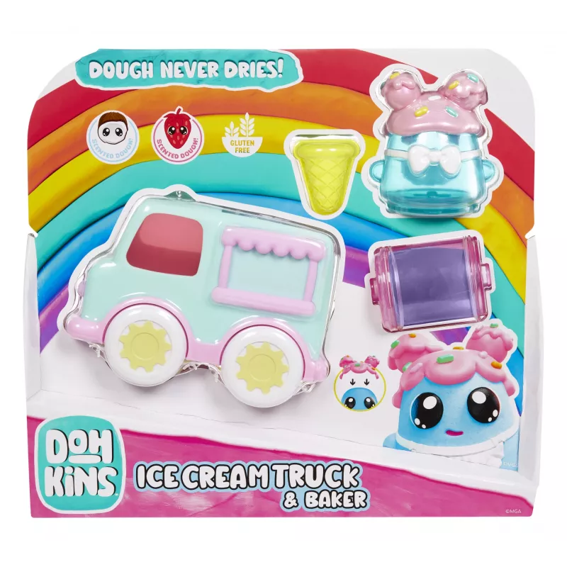 MGA Entertainment DohKins 123071-EUC Eiswagen und Bäcker, Knet-Spielset, ab 3 Jahren