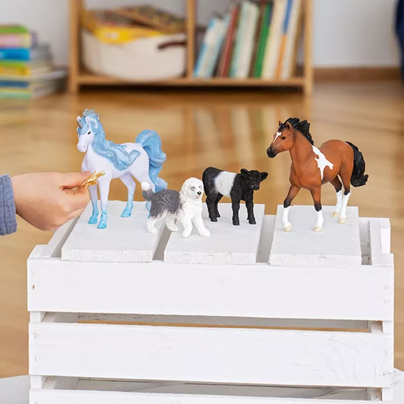 schleich BAYALA Flowy Unicorn Stute, 5 Jahre, Einhorn / Pegasus, Einhörner & Feen, Blau, Silber, Weiß, Kunststoff