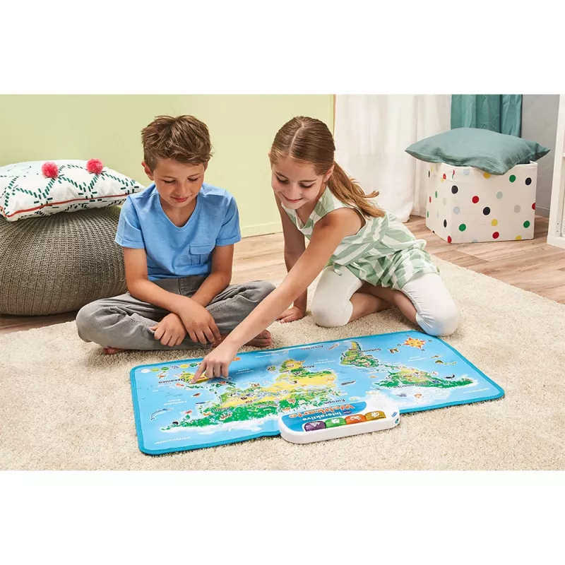 VTech Interaktive Weltkarte, 6 Jahr(e), Mit Ton, Batterien erforderlich, AA, Mehrfarbig