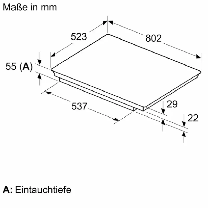 Bosch Serie 6 PXV845HC1E Kochfeld Schwarz Integriert 80 cm Induktionskochfeld 5 Zone(n)
