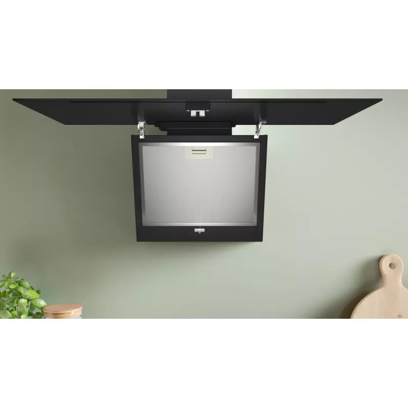 Dunstabzugshaube Bosch DWK85DK60, Einbau-Kopffreihaube, schwarz, 80 cm Breite
