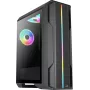 Aerocool Splinter Duo-G-BK-v1 ATX-Midi-Tower-Gehäuse, gehärtetes Glas, Schwarz