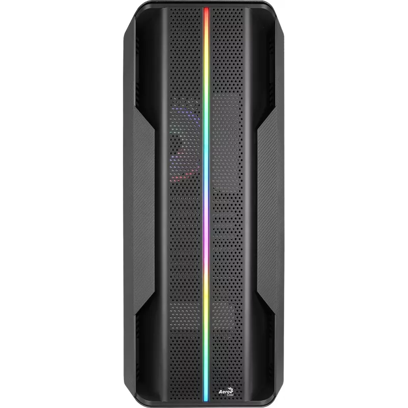 Aerocool Splinter Duo-G-BK-v1 ATX-Midi-Tower-Gehäuse, gehärtetes Glas, Schwarz