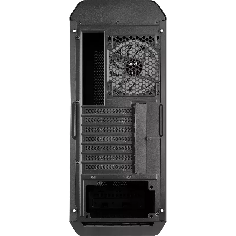 Aerocool Splinter Duo-G-BK-v1 ATX-Midi-Tower-Gehäuse, gehärtetes Glas, Schwarz