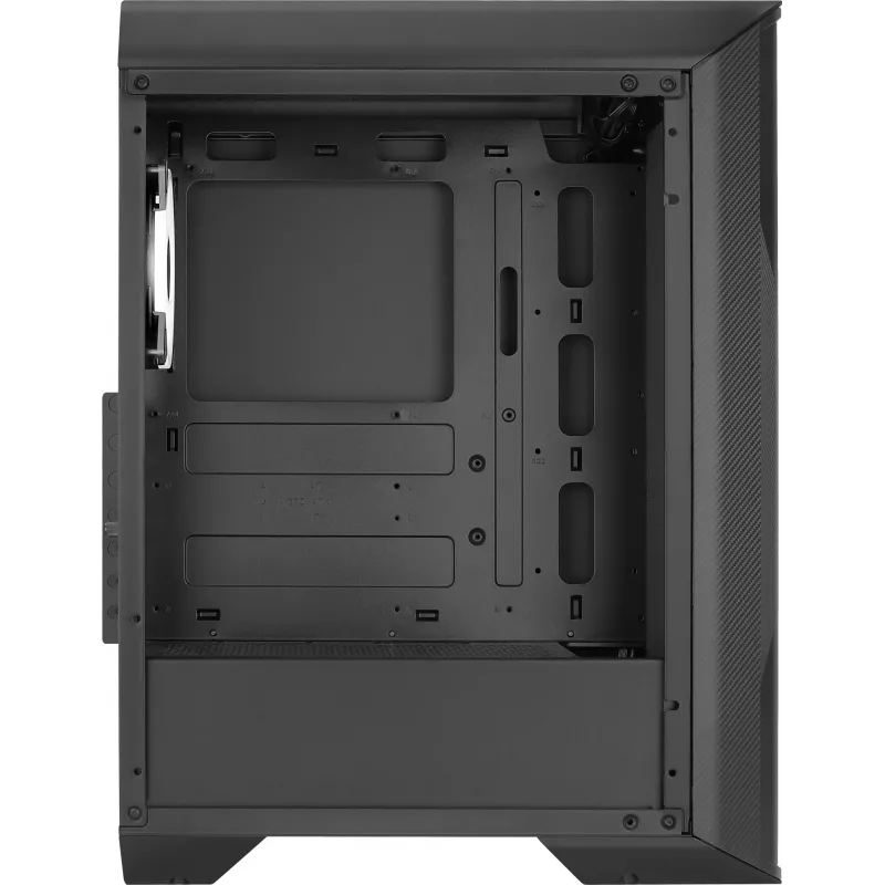 Aerocool Splinter Duo-G-BK-v1 ATX-Midi-Tower-Gehäuse, gehärtetes Glas, Schwarz