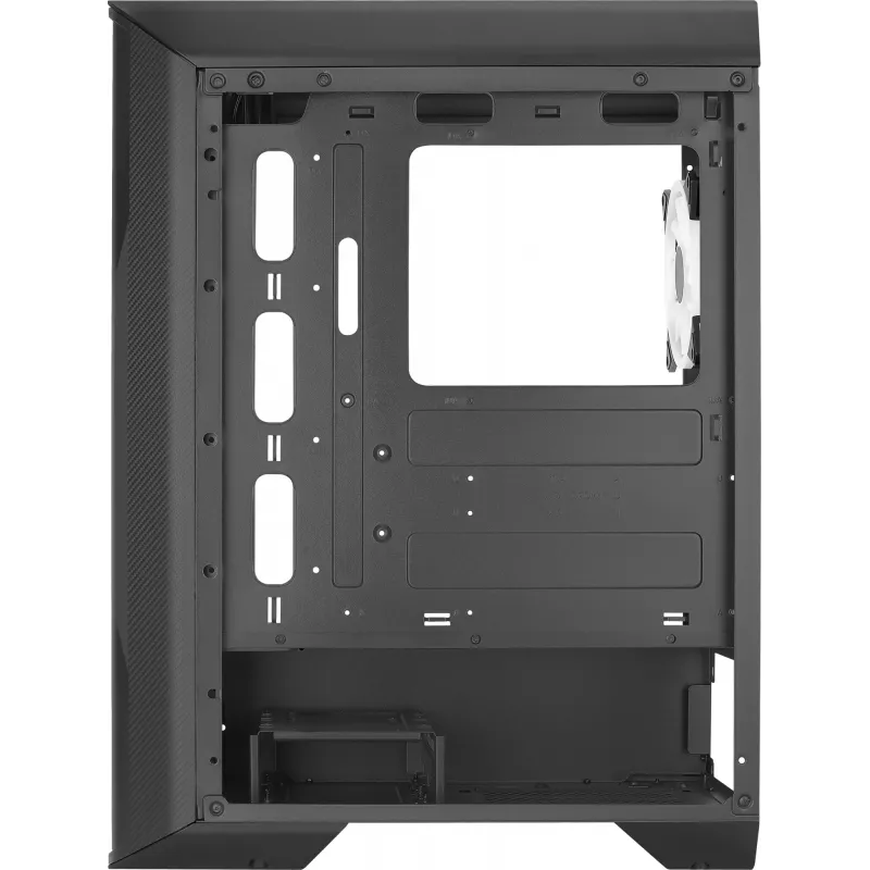 Aerocool Splinter Duo-G-BK-v1 ATX-Midi-Tower-Gehäuse, gehärtetes Glas, Schwarz