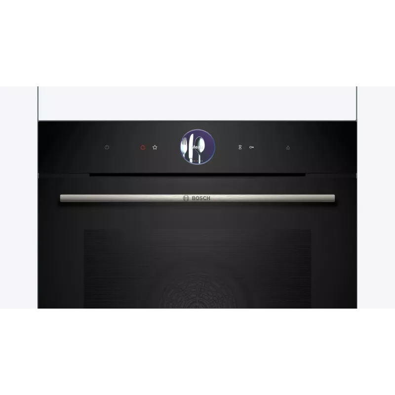 Bosch Serie 8 HRG7764B1 Einbaubackofen, 60 cm, 71 l, A+, Dampf, AirFry, Pyrolyse, Home Connect, Schwarz