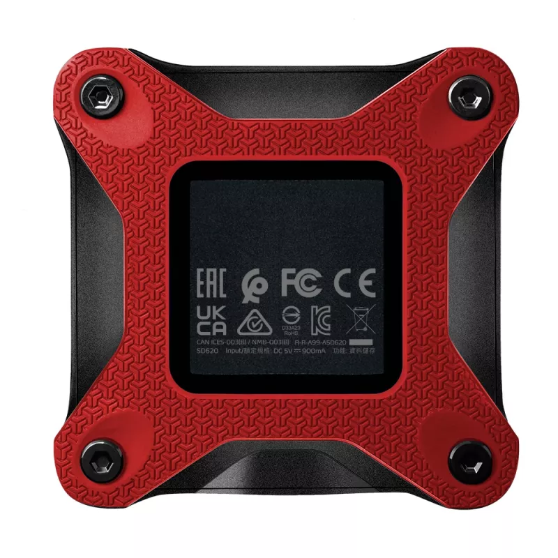 Externe SSD ADATA SD620 512 GB, USB 3.2 Gen 2 Micro-USB B, rot, Silikongehäuse