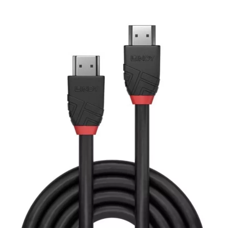 Lindy 1m 8K60Hz HDMI Kabel, Black Line