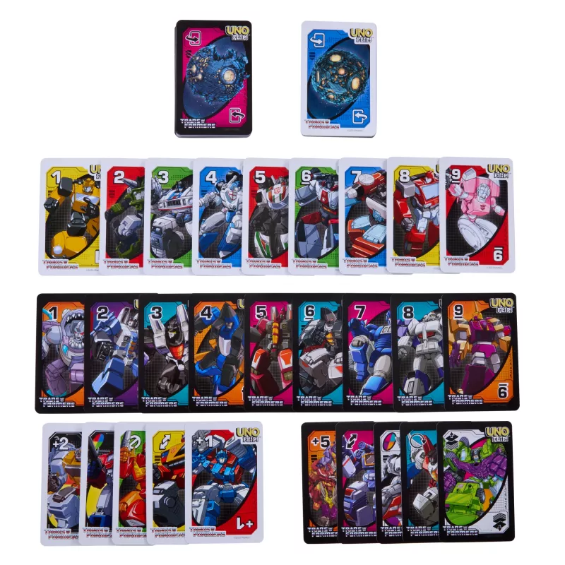 Games UNO Flip Transformers Kartenspiel für Kinder & Familienabend