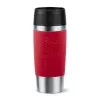 EMSA Travel Mug Classic N2020400 Reisebecher 360 ml Schwarz, Rot, Edelstahl
