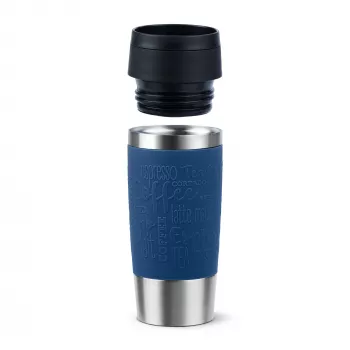 EMSA Travel Mug Classic N2020300 Reisebecher 360 ml Schwarz, Blau, Edelstahl Edelstahl