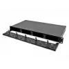 DeLOCK 19 Zoll Glasfaser-HD-Patchpanel 1U Schwarz Metall Rack-Montage