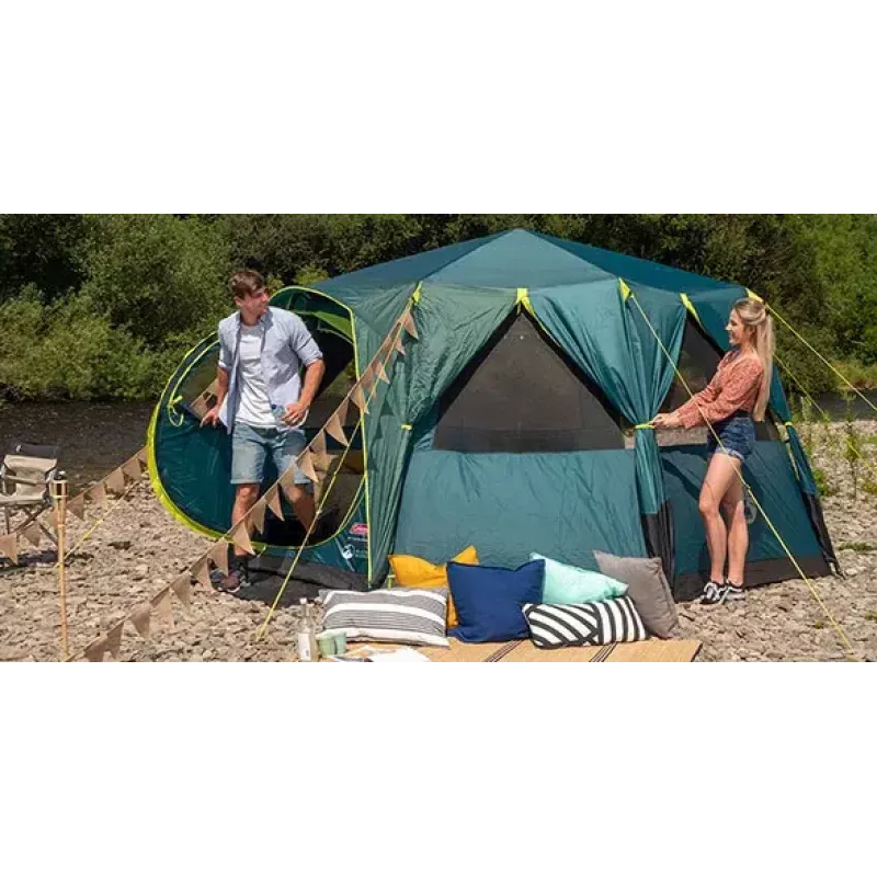 Tent Coleman Octagon Grün Gelb