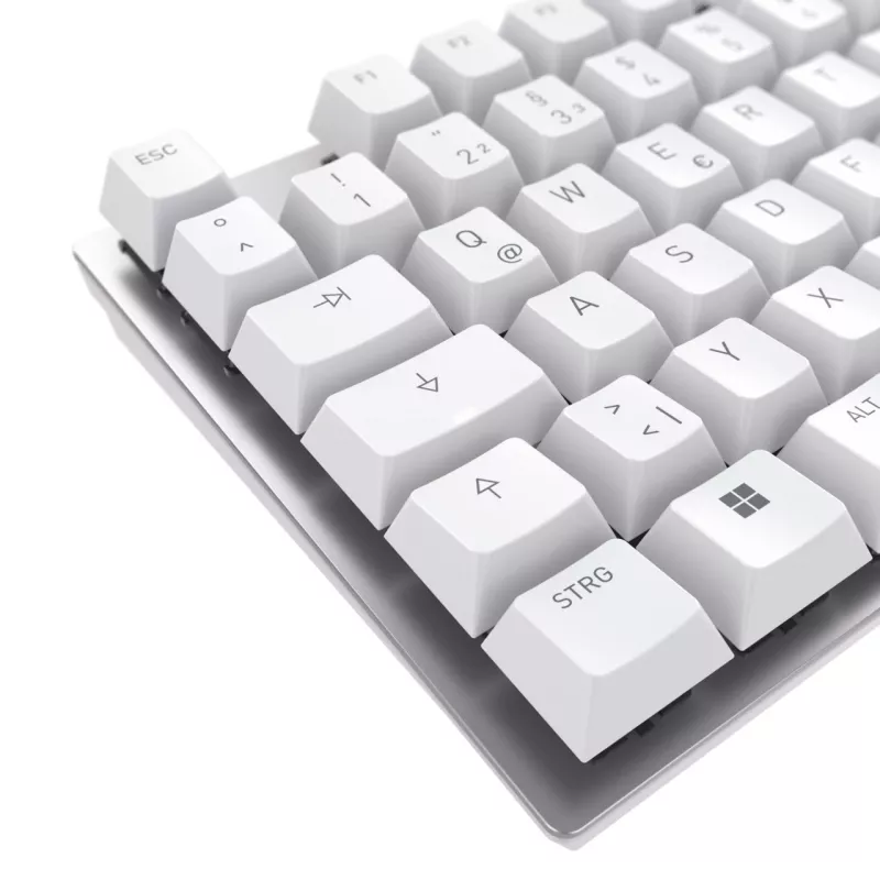 CHERRY KC 200 MX Tastatur Universal USB QWERTZ Deutsch Silber, Weiß