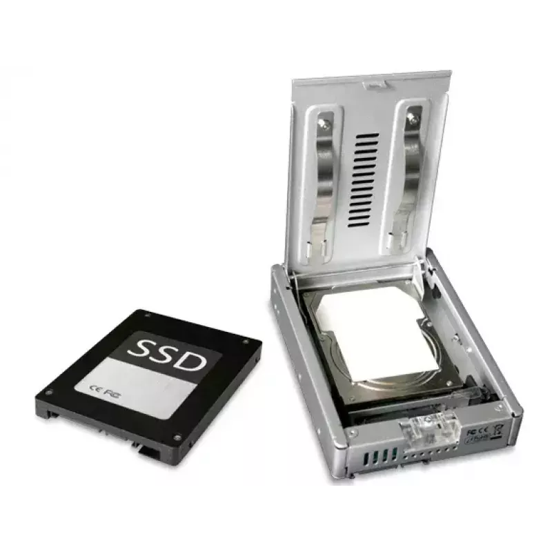 Icy Dock MB982SP-1S 2,5 auf 3,5 Zoll SATA-SSD/HDD-Adapter, Silber