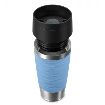Reisebecher EMSA N20213 hellblau, Edelstahl, 0,36 L, vakuumisoliert